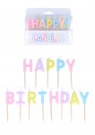 Pastel Happy Birthday Candles 13 Pack