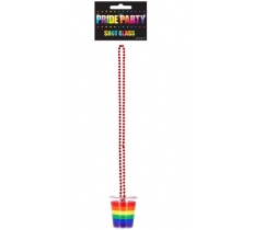 Rainbow Pride LGBTQ+ Shot Glass with Necklace