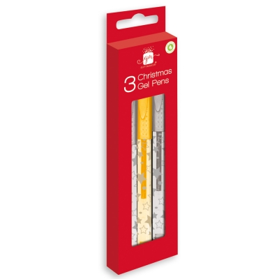 Christmas Activity Gel Pens Silver & Gold 3 Pack