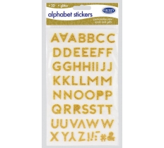 County Gold Alphabet Stickers
