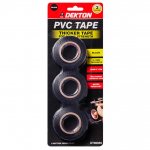 Dekton 3Pc Pvc 13M Tape ( Black )