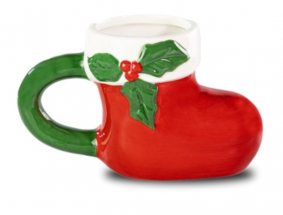 Christmas Santa's Boot Ceramic Mug