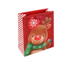 Rudolph Glitter Medium Bag