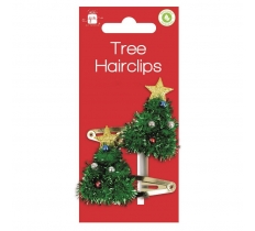 Christmas Xmas Tree Hair Clips