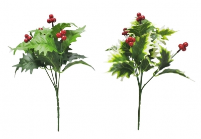 Holly Berry Bunch 34Cm