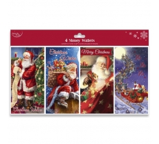 Christmas Traditional Money Wallet Polybag 4 Pack