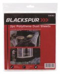 Blackspur 2 Pack Polythene Dust Sheet Pack