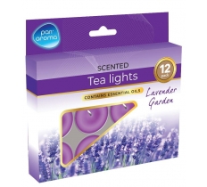 Tea-lights 12pack Colour Lavender Garden