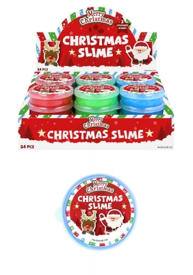 Christmas Slime Tubs 7cm x 2cm ( Assorted Colours )