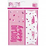 Birthday Pink Glitz Take Home Containers 6 Pack