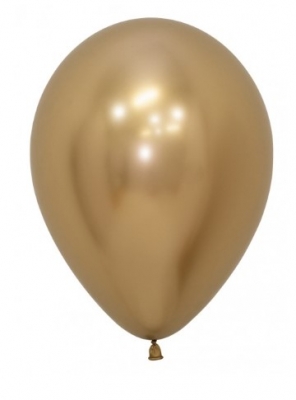 Sempertex 12" Reflex Gold Latex Balloons 12 Pack