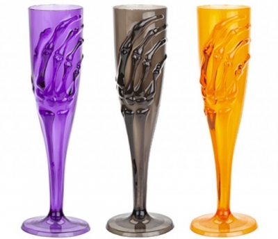 Halloween Scary Skeleton Flute 3 Assorted Colours