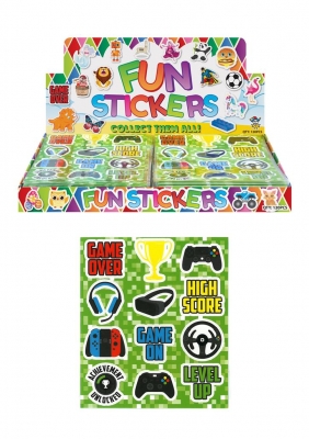 Gamer 10cm X 11.5cm Sticker Sheet X 120 ( 7p Each )