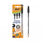 BIC Cristal Original Ballpoint Pen Medium Black Pack Of 4