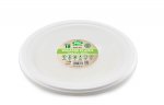 Plates Bagasse White 23cm 10pc