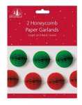 Christmas Honeycomb Paper Garland ( 2 Pack )