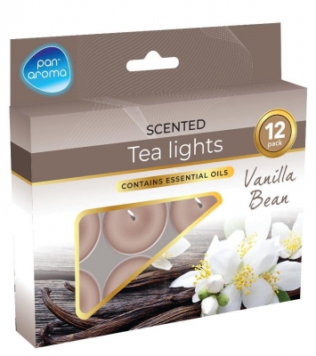 Tea-lights 12pack Colour Vanilla Bea