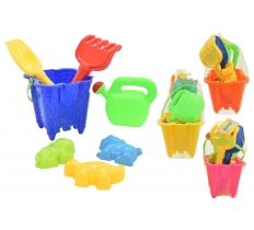 Square 7Pc Castle Bucket Set ( Assorted Colours )