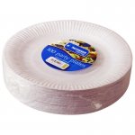 9" ( 23cm ) White Paper Disposable Plates 100 Pack