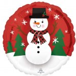 Smiley Snowman 18" Foil Balloon