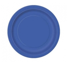 8 Pack Royal Blue 7" Plates