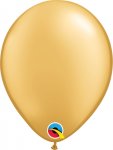 Qualatex 5" Plain Latex Round Gold 100Ct