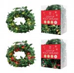 Light Up Holly Garland 4M