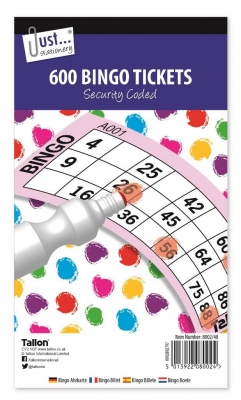 Tallon Jumbo Bingo Tickets 21 X 12cm