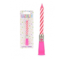 Pink Musical Birthday Candle (11.8cm)