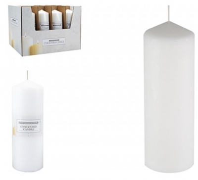 Unscented Pillar Candle 20cm