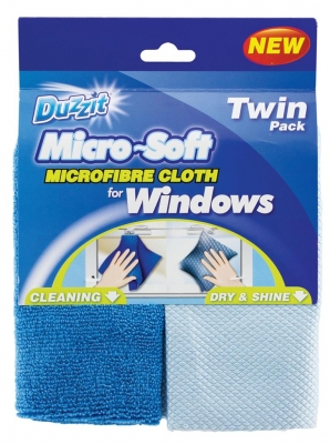 Micro Soft Window Cloth 2 Pack
