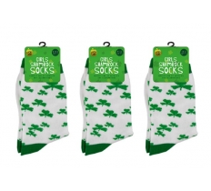 St. Patrick'S Day Girls Shamrock Socks