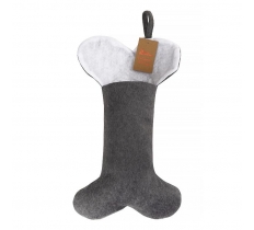 Deluxe Plush Charcoal Bones Stocking 40cm X 25cm