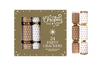 Christmas Crackers 8" x 24 Gold Stars