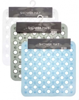 Transparent Design Pvc Shower Mats 43x43cm-assorted ColoursS