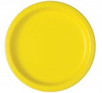 8 Neon Yellow 9 Inch Dinner Plates