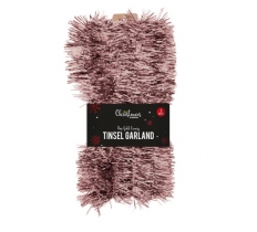 Rose Gold Tinsel Garland 5m