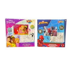 Disney Princess & Marvel Spiderman 100pc Puzzle ( Assorted )