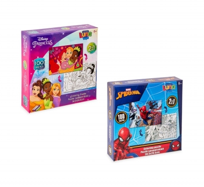 Disney Princess & Marvel Spiderman 100pc Puzzle ( Assorted )