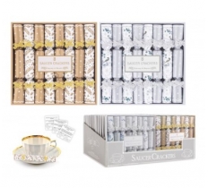 Harvey & Mason 8 Saucer Crackers Silver And Gold