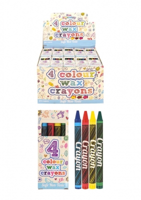 Mini Wax Crayon Packs 4 Pack x 120 ( 11p Each )