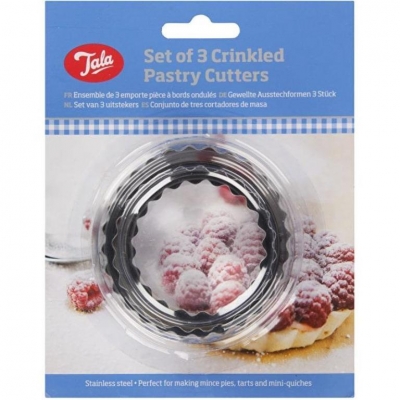 Tala Pastry Cutters Crinkled Set Of 3 S/S