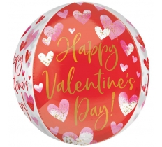 Watercolor Happy Valentines Day Balloon