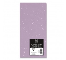 Glitter Tissue Paper Lilac 6 Sheets