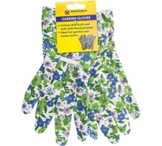 Floral Cotton Garden Gloves