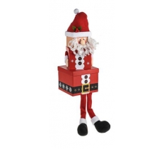 3Pc Plush Gift Box Set With Legs - Santa