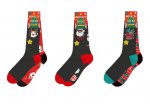 Mens Novelty Christmas Cotton Rich Socks 2pk