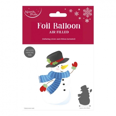 Christmas Snowman Standing Foil Balloon 66X46Cm 48