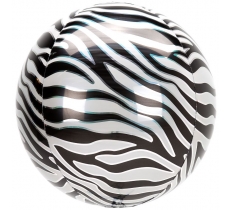 Animalz Zebra Print Orbz Foil Balloons G20