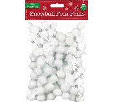 Iridescent Snow Ball Pom-Poms 80 Pack